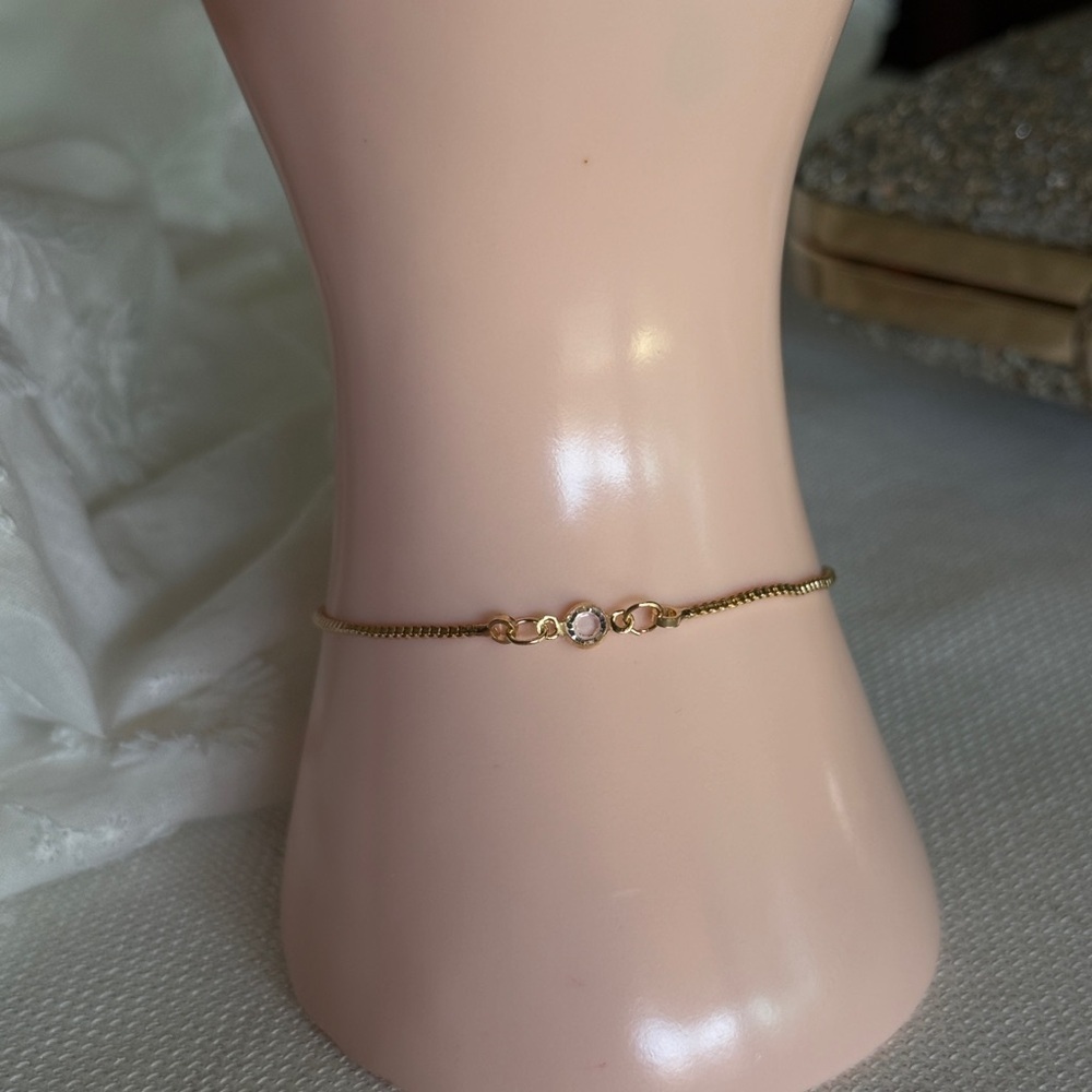 ⚜️Minimalist Gold Chain Bracelet with Crystal